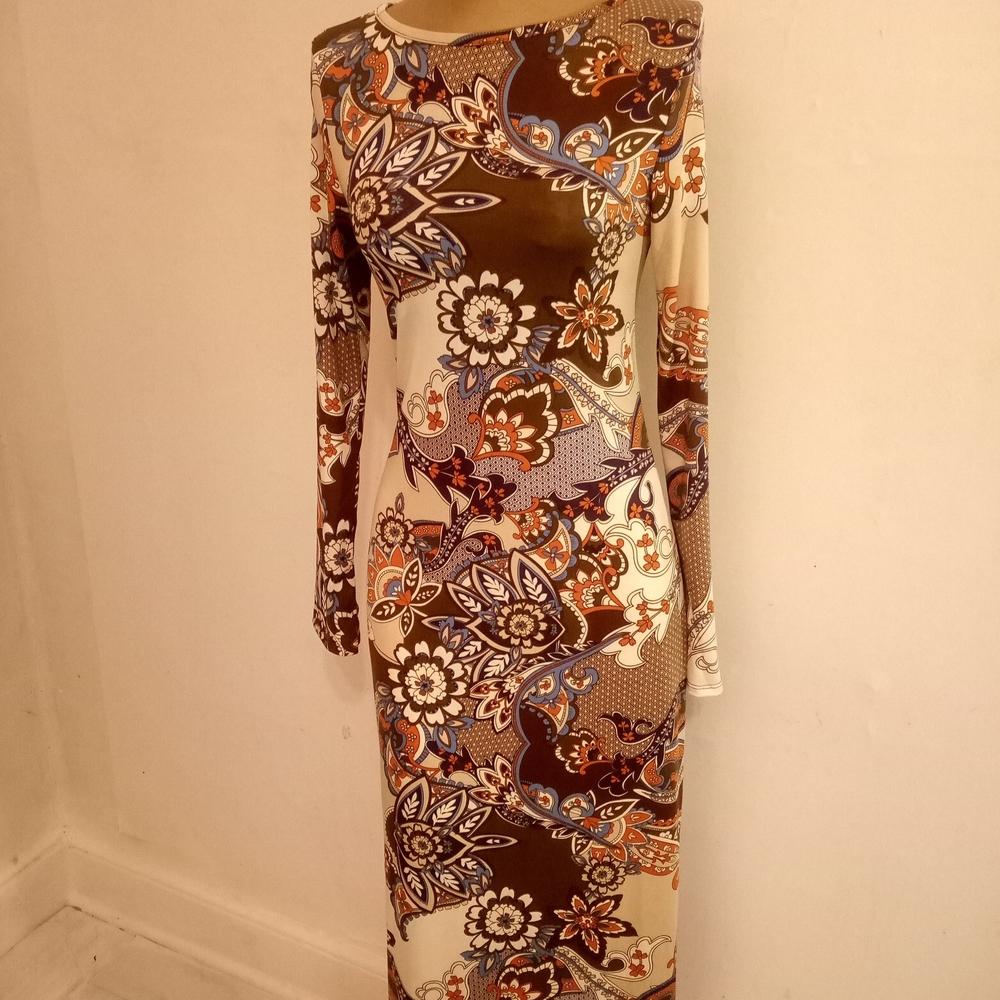 Elegant Floral Long Sleeve Dress